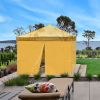 10x10ft EZ Canopy Gazebo Zipper Full Size Side Wall Mineral Yellow PANTONG 15-1046TPX