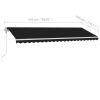 vidaXL Freestanding Automatic Awning 196.9"x118.1" Anthracite