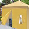 10x10ft EZ Canopy Gazebo Zipper Full Size Side Wall Mineral Yellow PANTONG 15-1046TPX