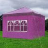 10x10ft EZ Canopy Gazebo With Windows 18-3339TPX Vivid Viola