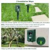 Ultrasonic Animal Repeller IP44 Waterproof Motion Sensor Repellent Outdoor Animal Deterrent with Flashing LED Light