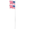 25ft Solemn Outdoor Decoration Sectional Halyard Pole US America Flag Flagpole Kit