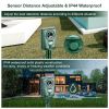 Ultrasonic Animal Repeller IP44 Waterproof Motion Sensor Repellent Outdoor Animal Deterrent with Flashing LED Light