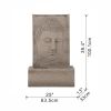 39"Tall Buddha Design Fountain with Light Sandstone Finish Tranquil Water Feature for Lawn or Patio