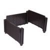 Modern Rattan-Style Plastic Raised Garden Bed Planter Kit for Flower Vegetable Grow Indoor Outdoor; Set of 4 with 16 Legs;  Dark Coffee