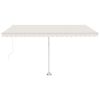 vidaXL Freestanding Manual Retractable Awning 157.5"x118.1" Cream