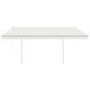 vidaXL Automatic Retractable Awning with Posts 13.1'x9.8' Cream