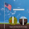 25ft Sectional Al Flag Pole w/US Flag Ball