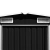 vidaXL Garden Shed 101.2"x154.3"x71.3" Metal Anthracite