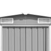 vidaXL Garden Shed 101.2" x 192.5" x 71.3" Metal Gray