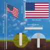 25ft Sectional Al Flag Pole w/US Flag Ball