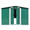 vidaXL Garden Shed 101.2"x117.3"x70.1" Metal Green