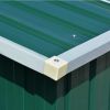 vidaXL Garden Shed 101.2" x 228.3" x 71.3" Metal Green