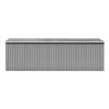 vidaXL Garden Shed 101.2" x 228.3" x 71.3" Metal Gray