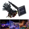 100 LEDs 36 1/12 ft ((11 M))  RYBG Outdoor Christmas Solar String Lights