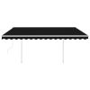 vidaXL Automatic Retractable Awning with Posts 13.1'x9.8' Anthracite
