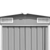 vidaXL Garden Shed 101.2" x 228.3" x 71.3" Metal Gray