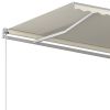 vidaXL Automatic Retractable Awning with Posts 13.1'x9.8' Cream