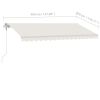 vidaXL Freestanding Automatic Awning 157.5"x118.1" Cream