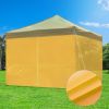 10x10ft EZ Canopy Gazebo Zipper Full Size Side Wall Mineral Yellow PANTONG 15-1046TPX