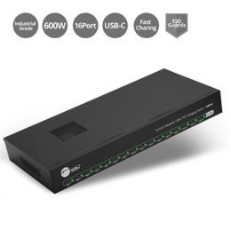 SIIG 16-Port Industrial USB-C PD Charging Station - 600W - Supports 30W per port