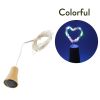 1pc 10/20 LED Solar Wine Bottle Cork Shaped String Lights; Garland Wire Fairy String Light; 3.3/6.6ft; Outdoor Party Decoration