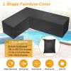 Outdoor L Shape Sofa Covers Water Resistant Dustproof Furniture Covers Sectional Sofa Protectors Table Chair Cover Garden Patio