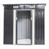 4 x 6 Ft Outdoor Metal Shed, Tool Storage House with Sliding Door and Vents, Backyard Garden Patio, Weatherproof