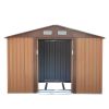 6.3' x 9.1' Outdoor Backyard Garden Metal Storage Shed for Utility Tool Storage