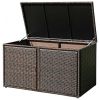 88 Gallon Garden Patio Rattan Storage Container Box