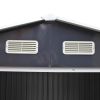 6.3' x 9.1' Outdoor Backyard Garden Metal Storage Shed for Utility Tool Storage