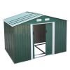 6.3' x 9.1' Outdoor Backyard Garden Metal Storage Shed for Utility Tool Storage