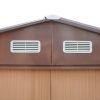 6.3' x 9.1' Outdoor Backyard Garden Metal Storage Shed for Utility Tool Storage