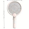 Electric Fly Swatte Bug Zapper Racket 2 In 1 Fly Swatter With 300mAh Battery Rechargeable Mosquito Repellent Lamp For Indoor And Outdoor