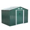 6.3' x 9.1' Outdoor Backyard Garden Metal Storage Shed for Utility Tool Storage