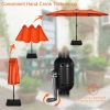 15 Feet Double-Sided Twin Patio Umbrella with Crank and Base