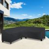 Outdoor L Shape Sofa Covers Water Resistant Dustproof Furniture Covers Sectional Sofa Protectors Table Chair Cover Garden Patio