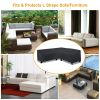 Outdoor L Shape Sofa Covers Water Resistant Dustproof Furniture Covers Sectional Sofa Protectors Table Chair Cover Garden Patio