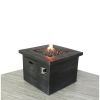 Living Source International Fiber Reinforced Concrete Propane/Natural Gas Fire Pit Table