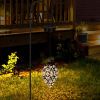 1pc Garden Solar Landscape Light LED Lantern Outdoor Hanging Waterproof Light Courtyard Hollow Decorative Projection Lamp