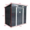 4 x 6 Ft Outdoor Metal Shed, Tool Storage House with Sliding Door and Vents, Backyard Garden Patio, Weatherproof