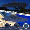 10 Feet Patio Solar Powered Cantilever Umbrella with Tilting System